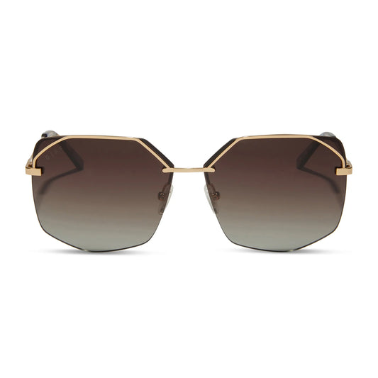 Diff Bree Gold Gradient Sunglasses