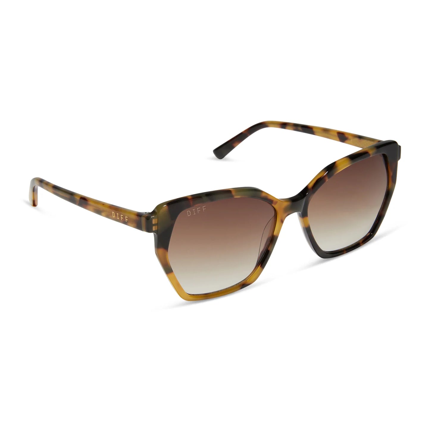 Diff Vera Brown Kombu+Brown Gradient Polarized Sunglasses