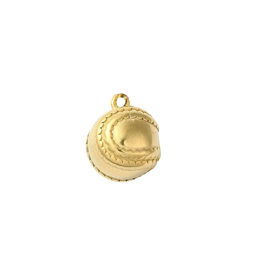 Gold Baseball Charm