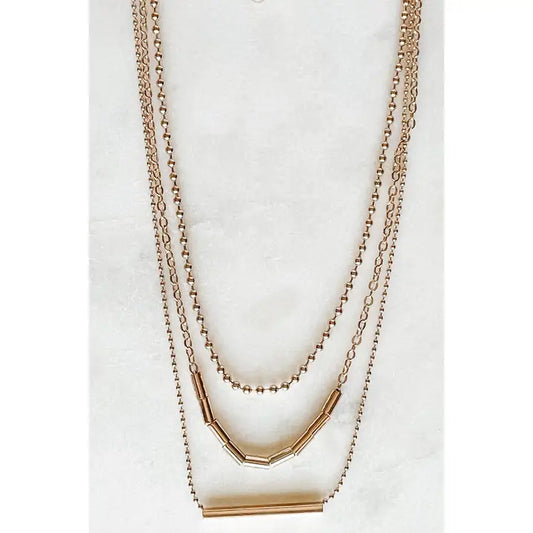 Three-Layer Gold Necklace