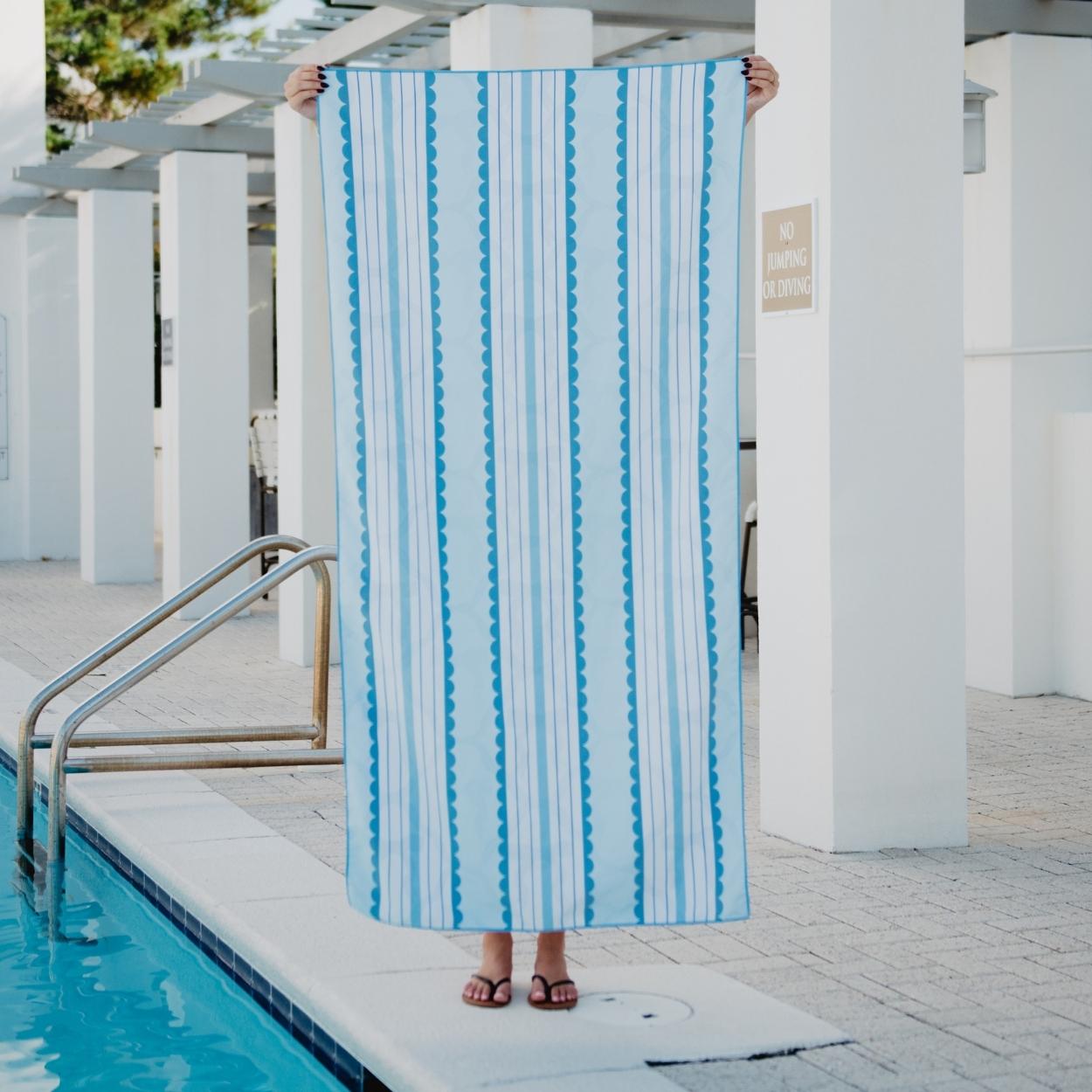 Blue Bow  Microfiber Towel