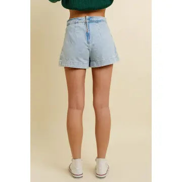 Light Denim Wrap Skort