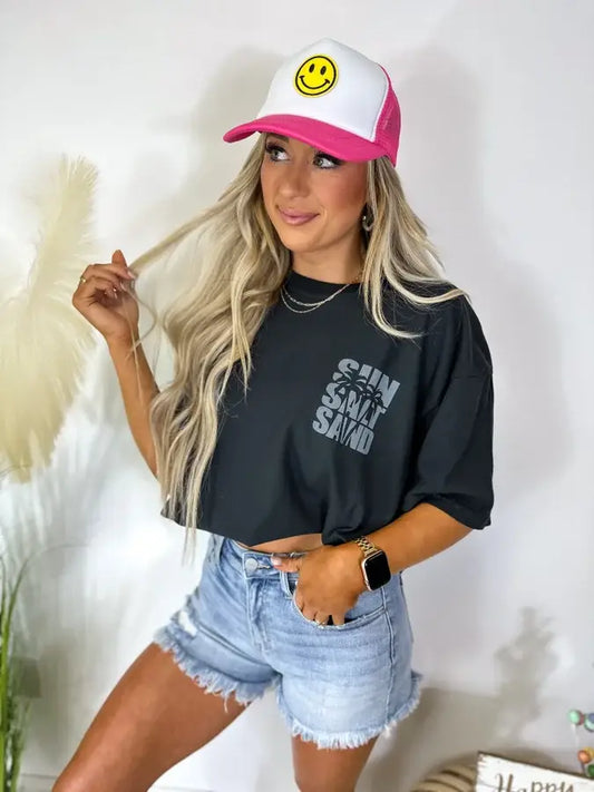 Sun, Salt & Sand Black Graphic Tee