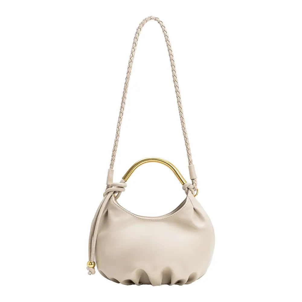 Dottie Mushroom Recycled Vegan Leather Top Handle Bag