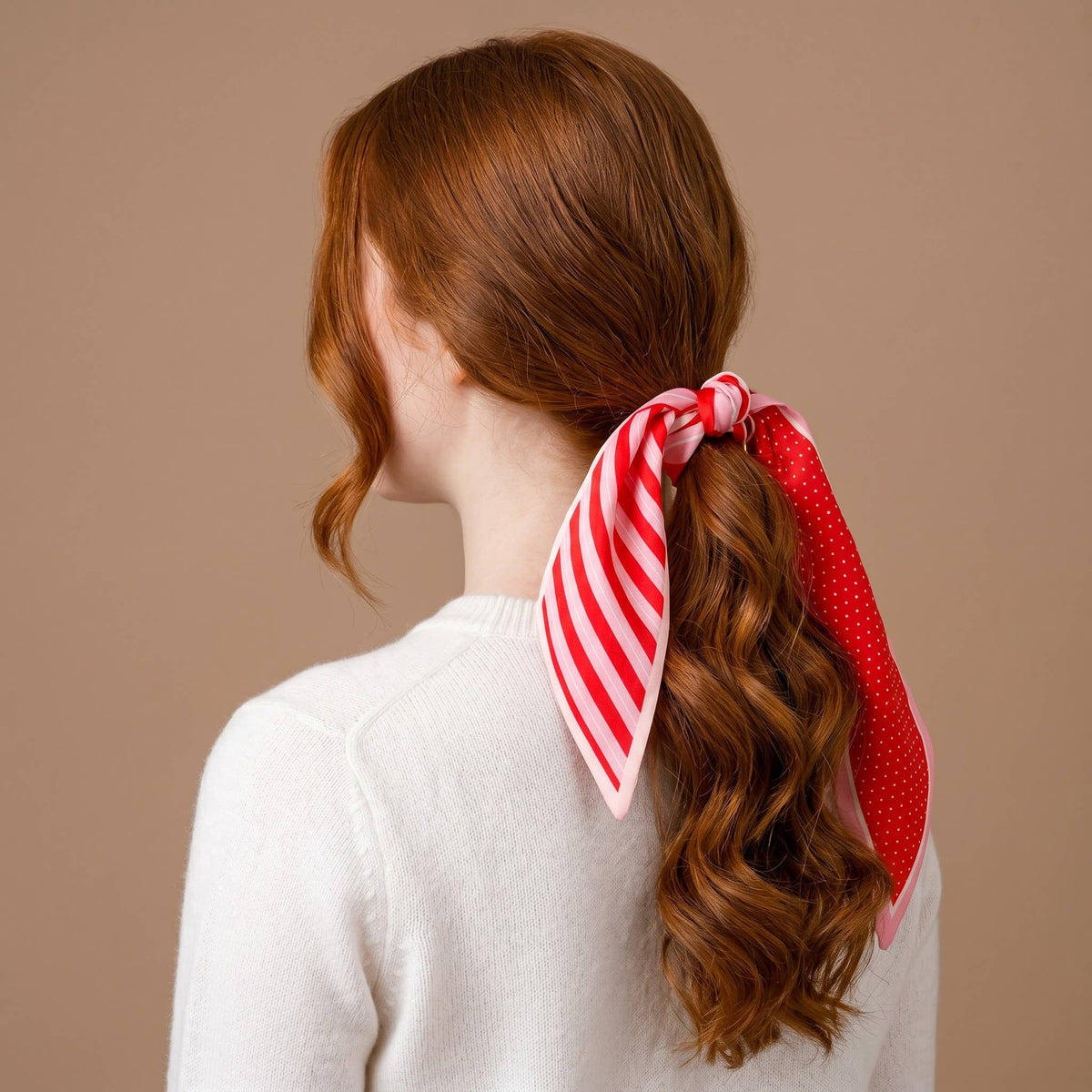 Twirl & Tie Scarf Accessory - Peppermint Stripes