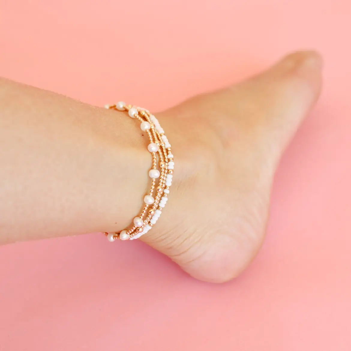 Beaded Blondes Lolo Pearl Anklet