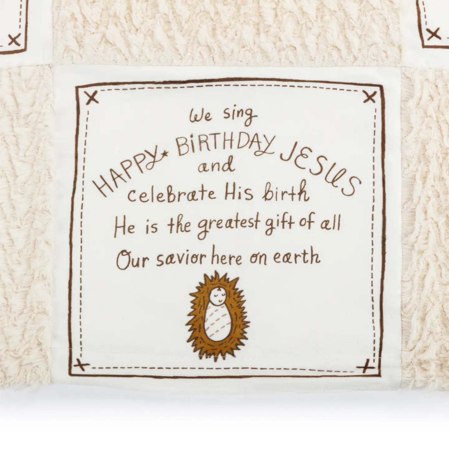 Happy Birthday Jesus Patchwork Blanket