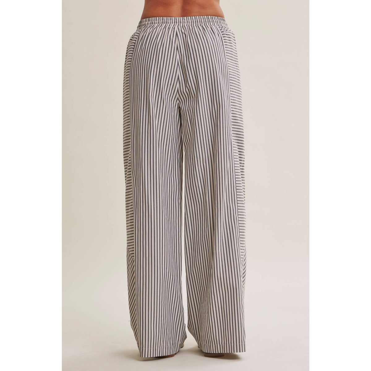 Coffee Before Noon Mixed Stripe Everyday Wide Leg Linen Pants
