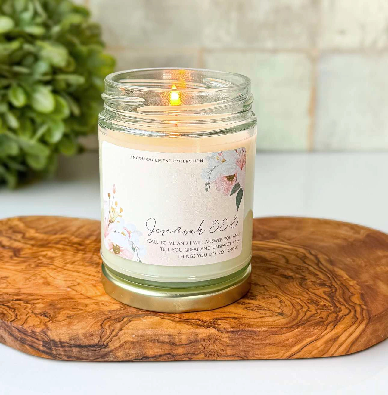 Jeremiah 33:3 - Bible Verse Candles -7oz. Soy Wax-Baja Cactus