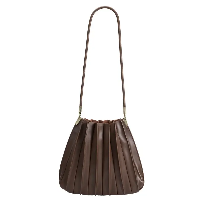 Melie Bianco Carrie Pleated Vegan Leather Shoulder Bag - 3 Color Options