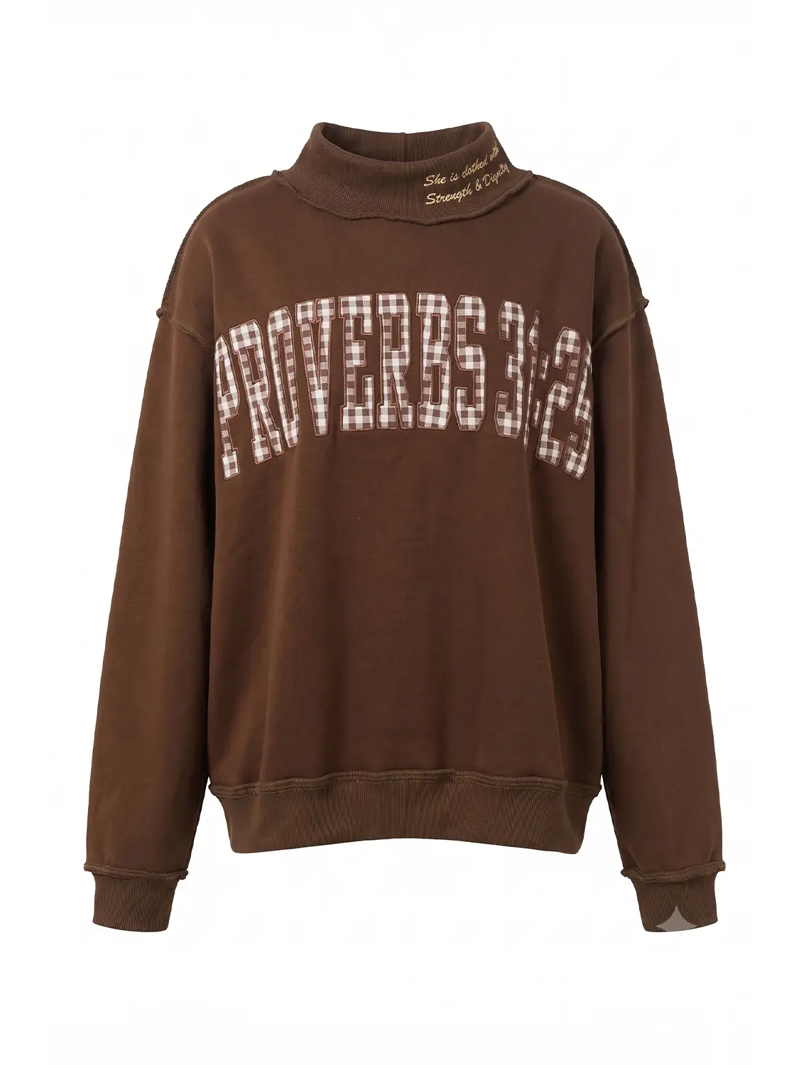 Proverbs 31:25 Applique Mock-Neck Sweatshirt