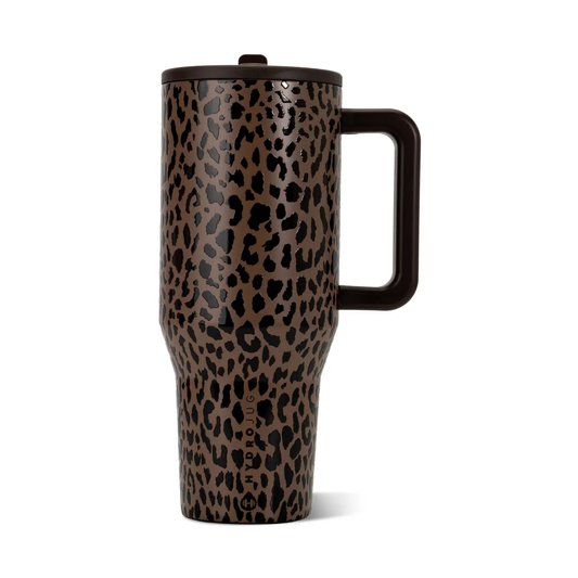 HydroJug Brown Leopard 40 oz Traveler Tumbler