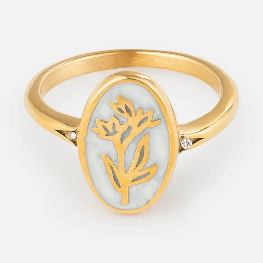 Bloom Again Enamel Ring
