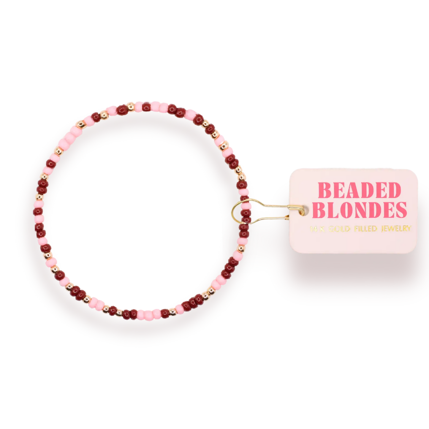 Beaded Blondes Cranberry Blush Sprinkle Bracelet