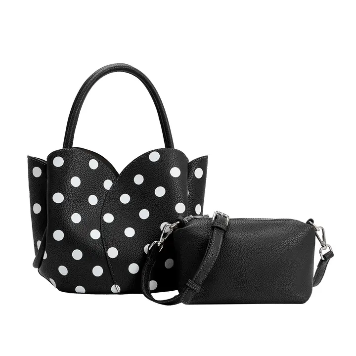 Tulip Polka Dot Top Handle Bag