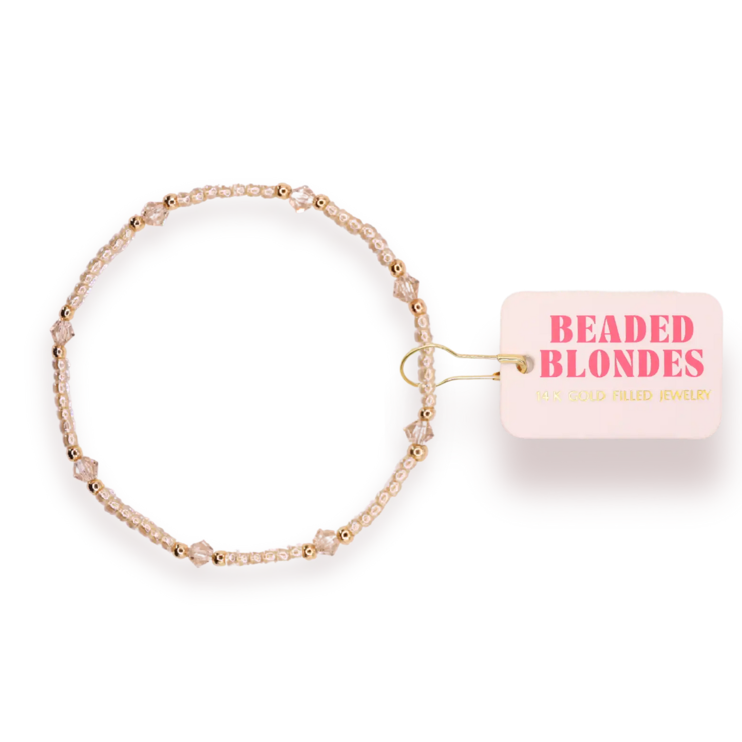 Beaded Blondes Eleanor Bracelet in Champagne