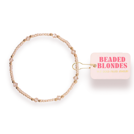 Beaded Blondes Eleanor Bracelet in Champagne