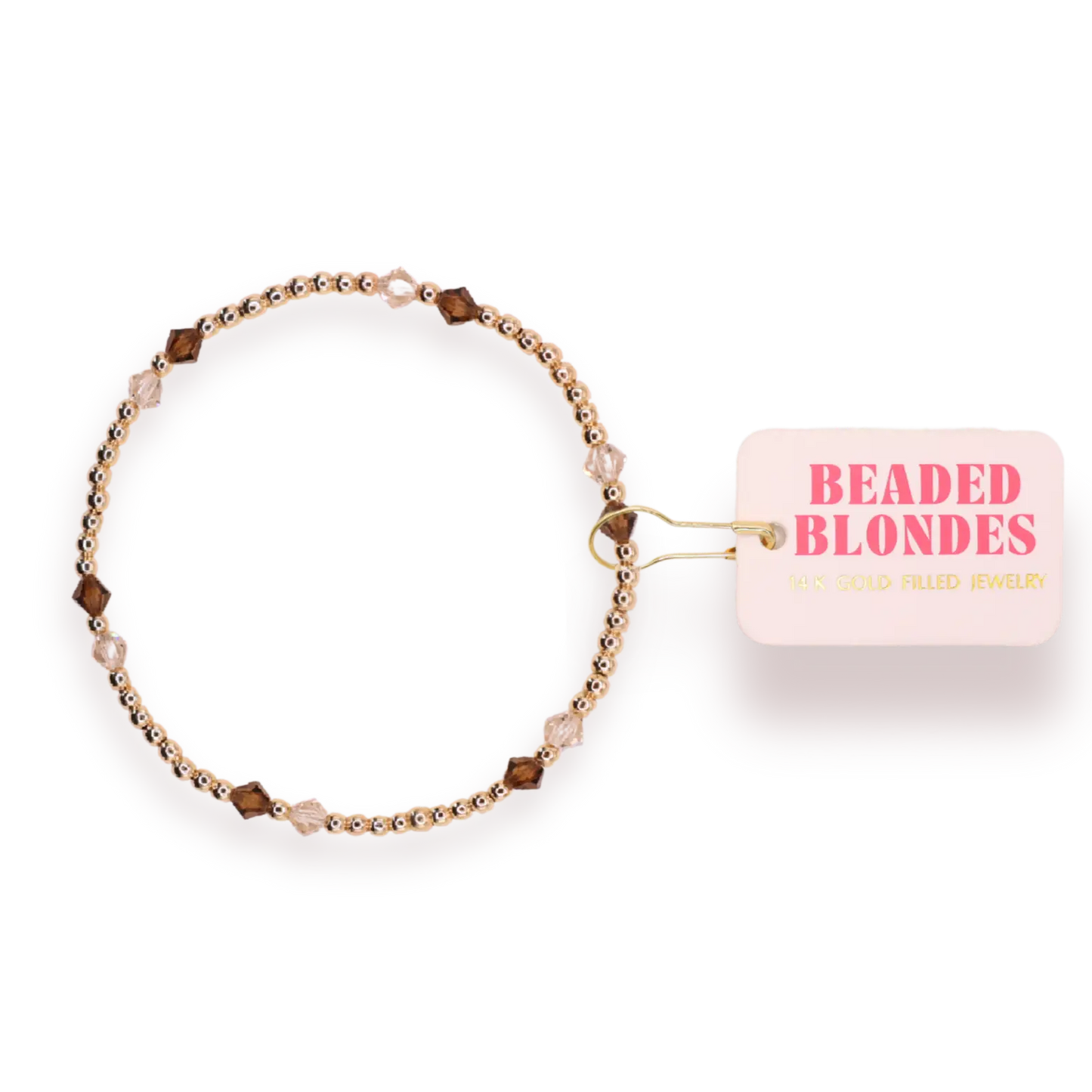 Beaded Blondes Charlotte Bracelet in Champagne and Mocha