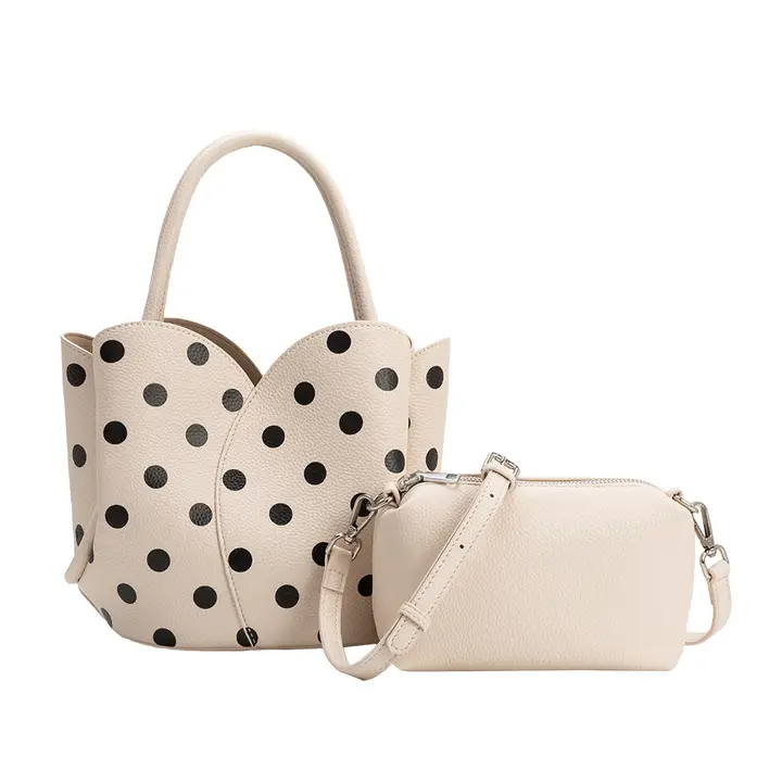 Tulip Polka Dot Top Handle Bag