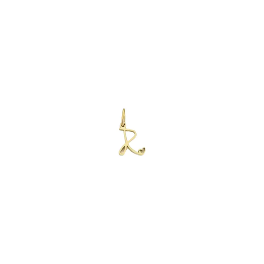 Gold Cursive Initial Letter "R"