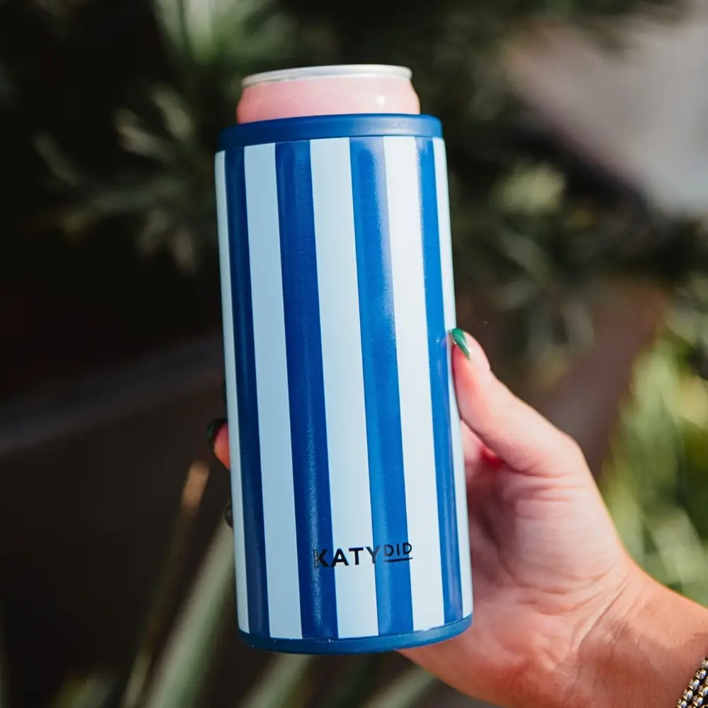 Light Blue & Navy Can Insulator