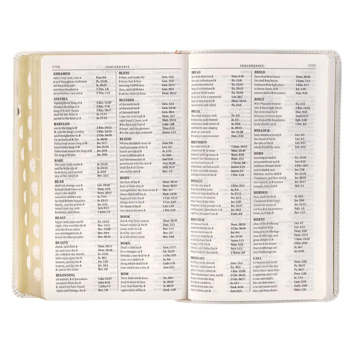 KJV White Floral Giant Print Standard-size