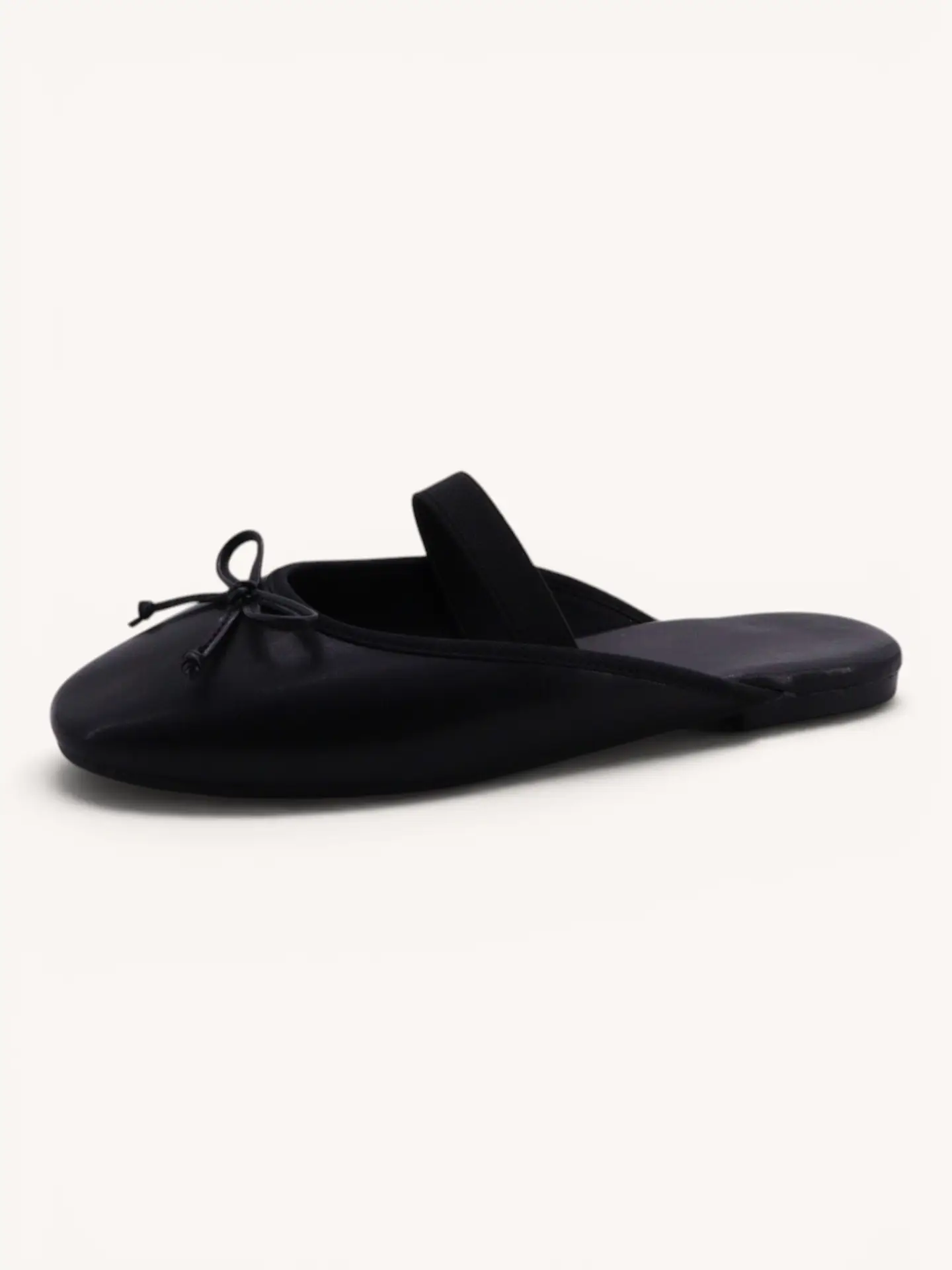 Ballet Flat Mules with Bow and Elastic Band Detail (2 Color Options)