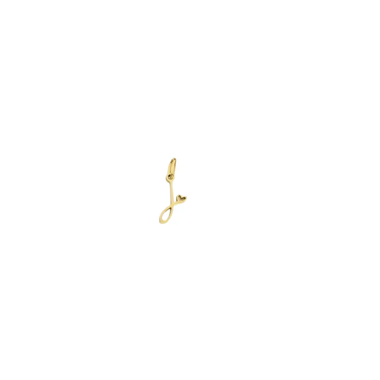 Gold Cursive Initial Letter "J"