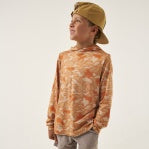 Burlebo Youth Performance Hoodie - Orange TX Camo