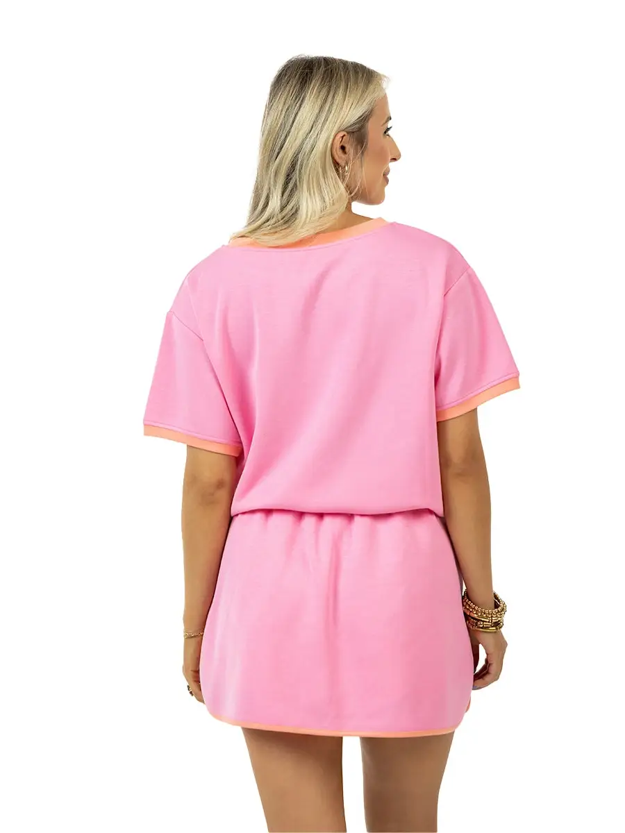 Pink & Orange Skirt and Top Set