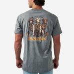 Burlebo Short Sleeve Tee - Grey Camo Duck/Dogs