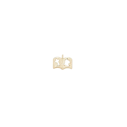 Gold Open Holy Bible Charm
