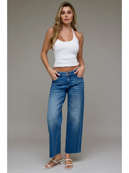 Ella Medium Wash Low Rise Stretch