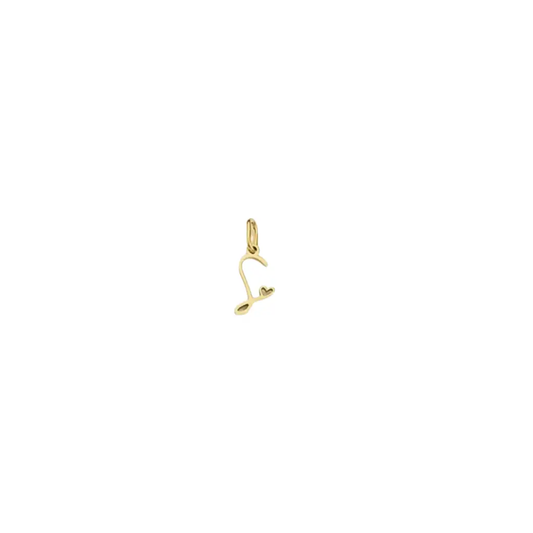 Gold Cursive Initial Letter "S"