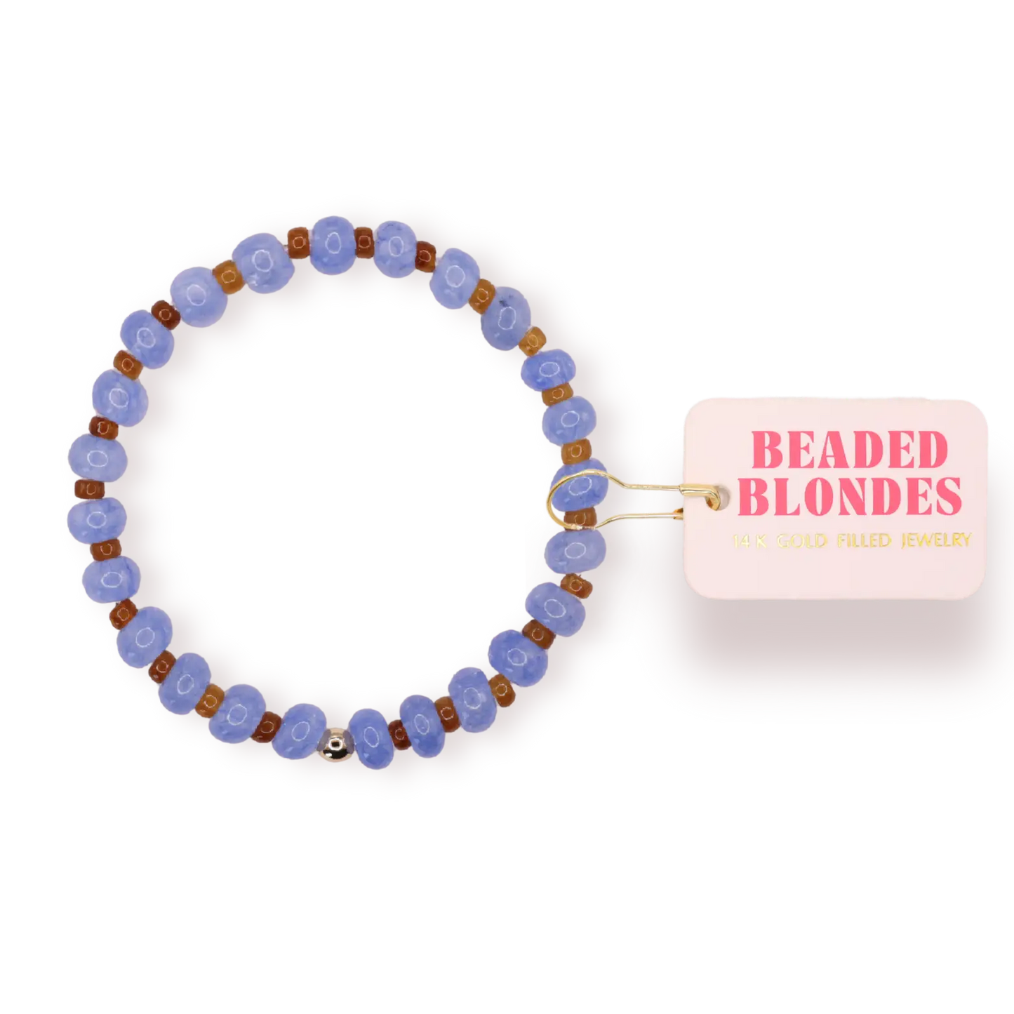Beaded Blondes Caroline Bracelet in Blue and Brown