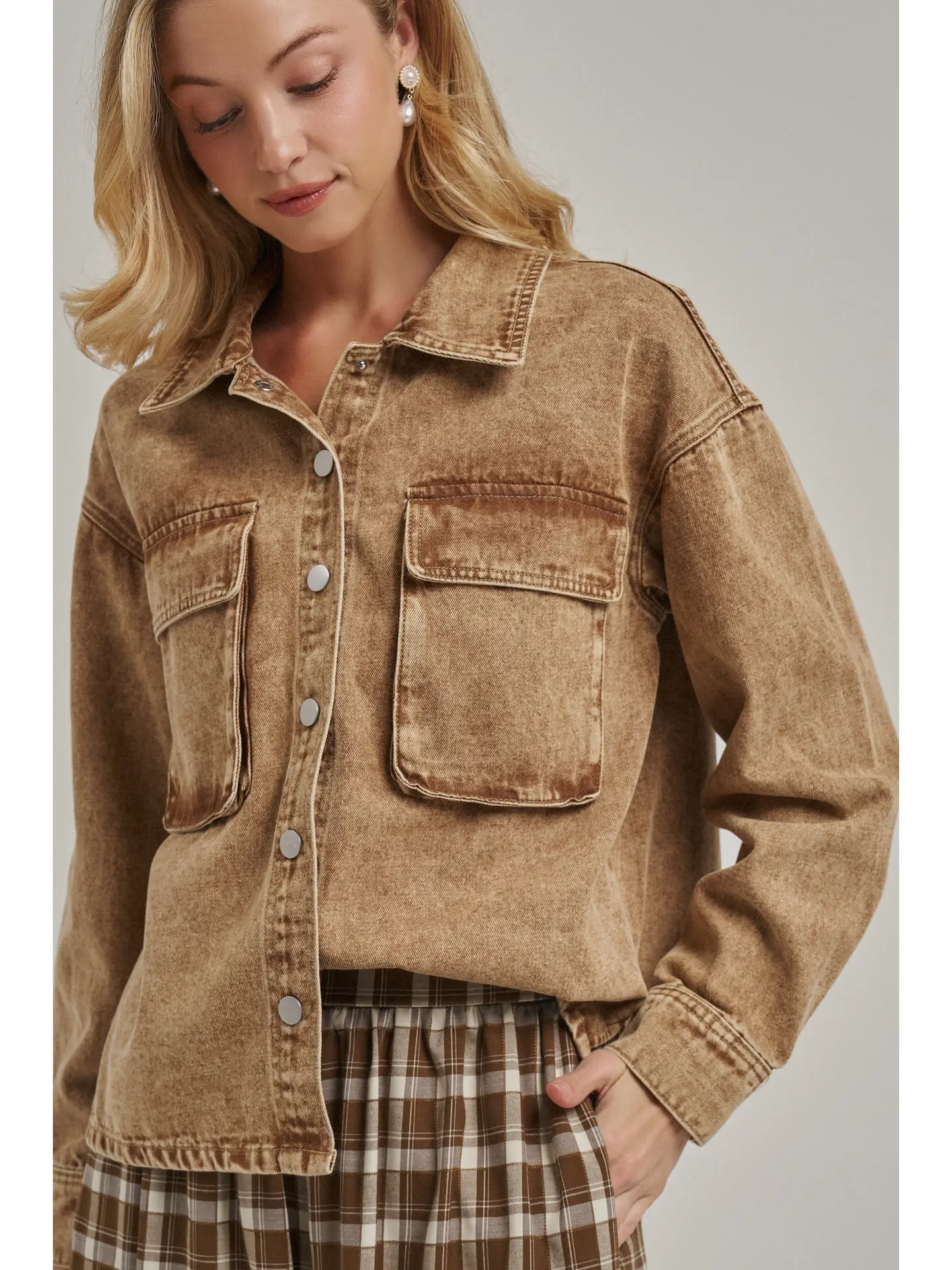 Vintage Washed Western Inspired Shacket