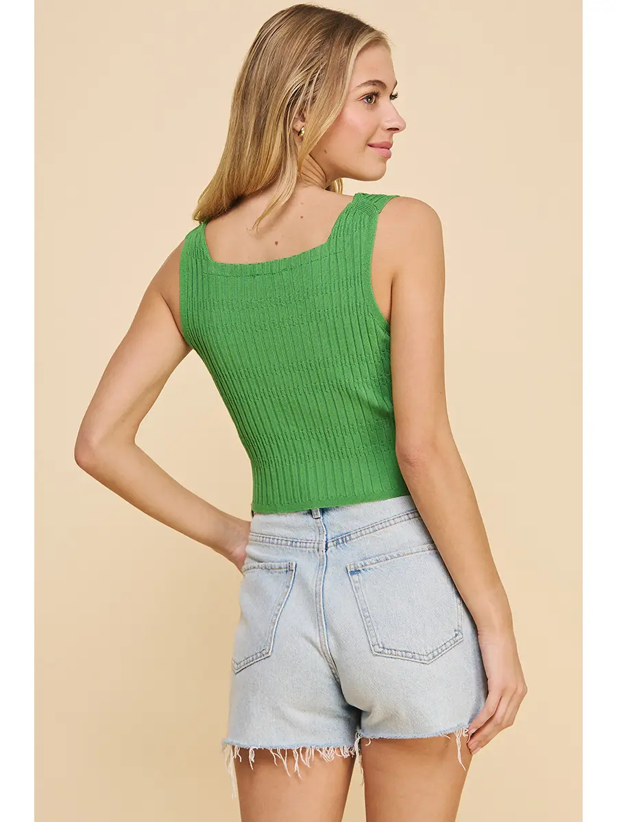 Square Neck Techno Rib Tank