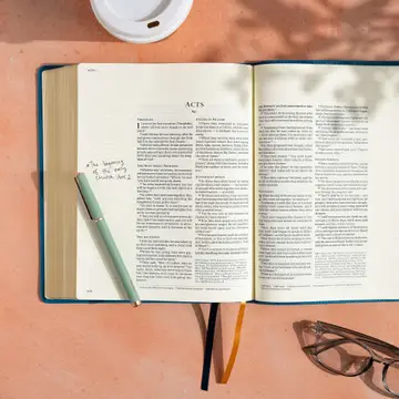 CSB Notetaking Bible Leathertouch- Blue