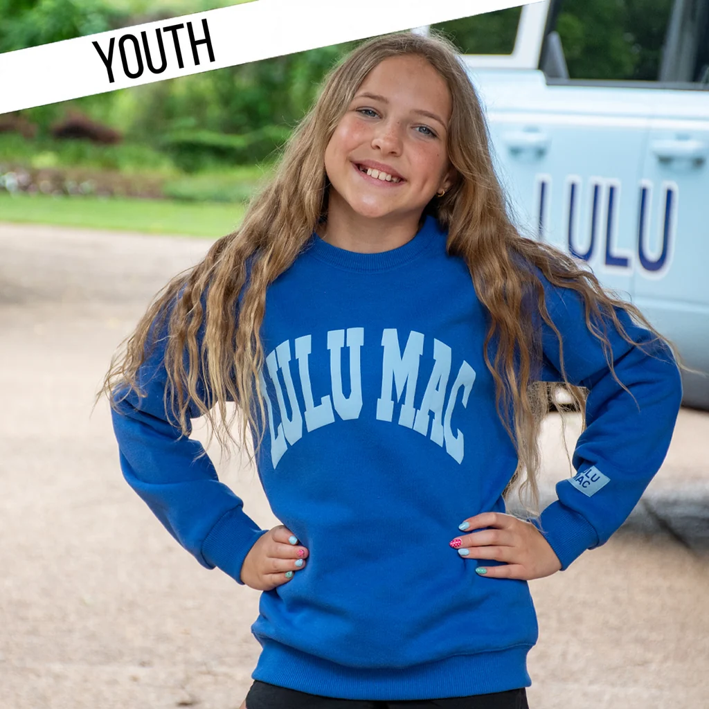 Lulu Mac Youth Royal & Light Blue Puff Sweatshirt