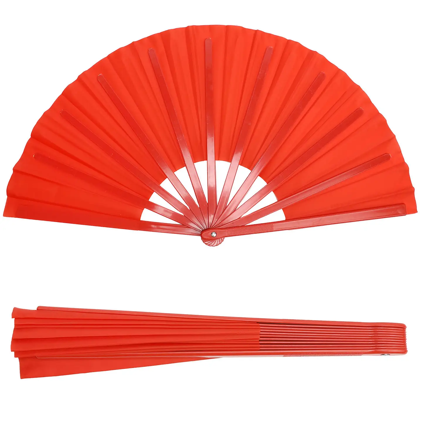 Red Large Folding Hand Fan