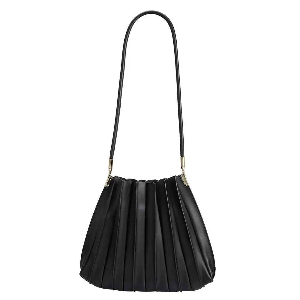 Melie Bianco Carrie Pleated Vegan Leather Shoulder Bag - 3 Color Options