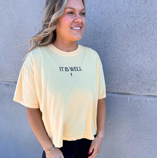 Yellow "It Is Well" Tee