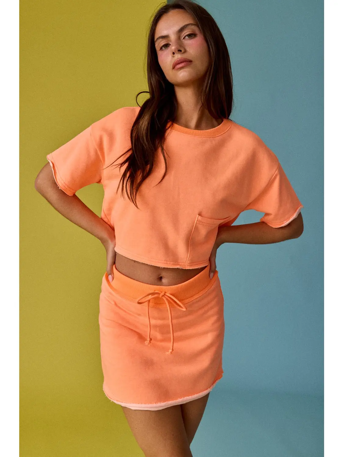 Orange Crop T Shirt and Skort Set