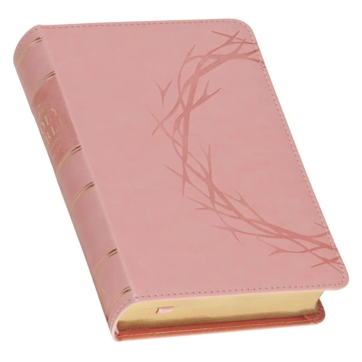 KJV- Compact Bible- Pink Crown of Thorns