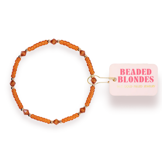 Beaded Blondes Eleanor Bracelet in Terracotta