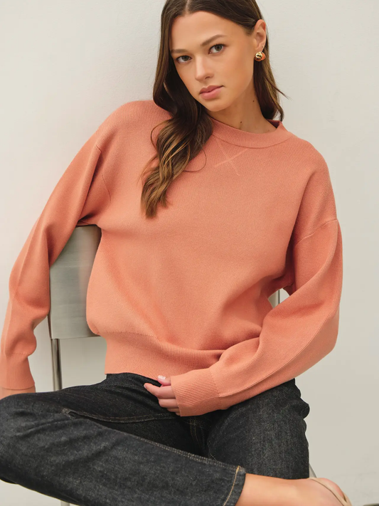 Dusty Peach Pullover Sweater