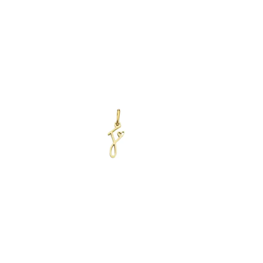 Gold Cursive Initial Letter "F"