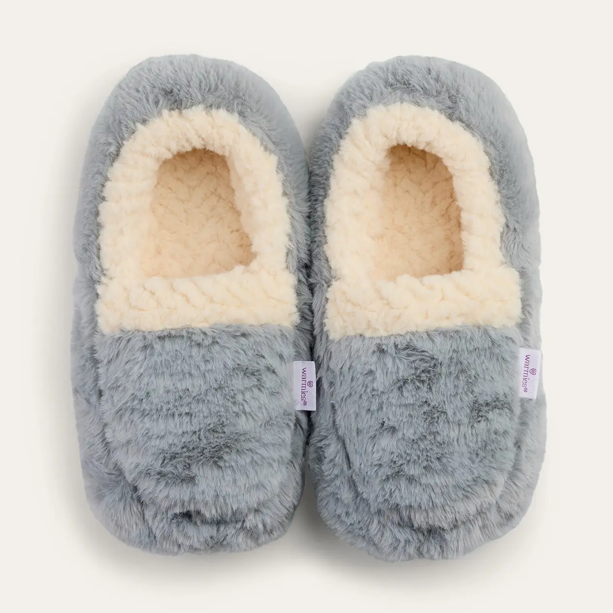 Warmies Sherpa Gray Slippers