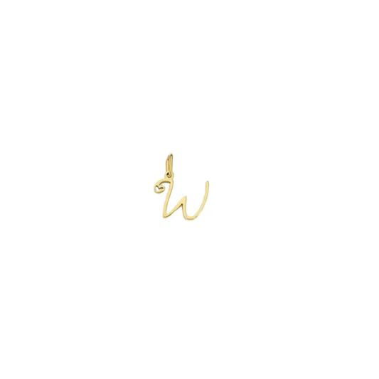 Gold Cursive Initial Letter "W"