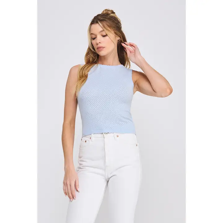 Soft Fine Gauge Delicate Pointell Tank